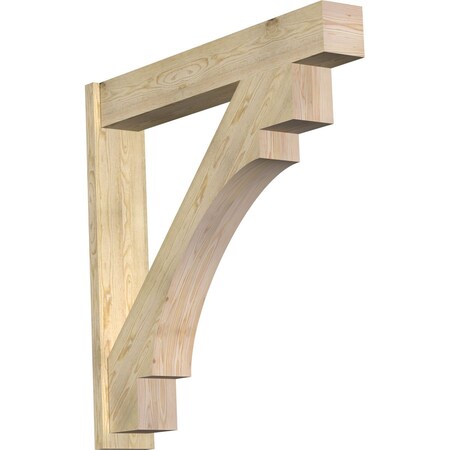 Ekena Millwork Merced Block Rough Sawn Outlooker, Douglas Fir, 8"W x 48"D x 48"H OUT08X48X48MRC05RDF